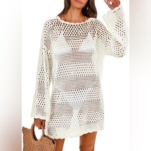 White Crochet Swim Cover-Up